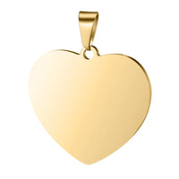 Custom Stainless Steel Heart & Photo Engrave Necklace (+ Select From 5 Colors)