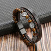 Hand-Woven Multi-Layer Men's Leather Bracelet (Select 31 Unique Fashions)