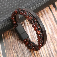 Hand-Woven Multi-Layer Men's Leather Bracelet (Select 31 Unique Fashions)