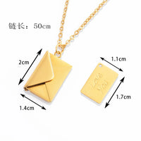 Custom Love Letter & Picture Envelope Necklace For Women (+Select From 3 Colors)