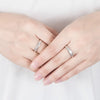 Silver Electrocardiogram Couple Ring