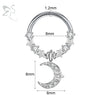 Stainless Steel Zircon Septum Clicker Nose Ring (Select 24 Unique Fashions)