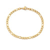 Stainless Steel Figaro Bracelet Unisex (Silver & Gold)