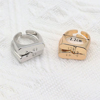 Artsy Double Face Ring Set For Women (Gold & Silver)