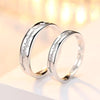 Silver Electrocardiogram Couple Ring