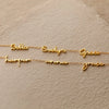 Custom Gold & Stainless Steel Family Name Necklace Women (Select Up To 4 Names, Gold & Silver)