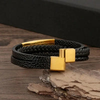 Hand-Woven Multi-Layer Men's Leather Bracelet (Select 31 Unique Fashions)