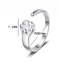 Sterling Silver Cat Paw Gift Ring for Women