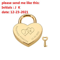 Custom Couple Key and Lock Keychain Fashion Jewelry (+ Select From 4 Colors)