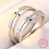 Silver Electrocardiogram Couple Ring