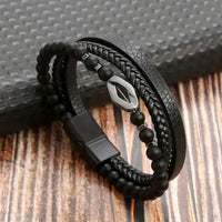 Hand-Woven Multi-Layer Men's Leather Bracelet (Select 31 Unique Fashions)