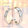 Silver Electrocardiogram Couple Ring