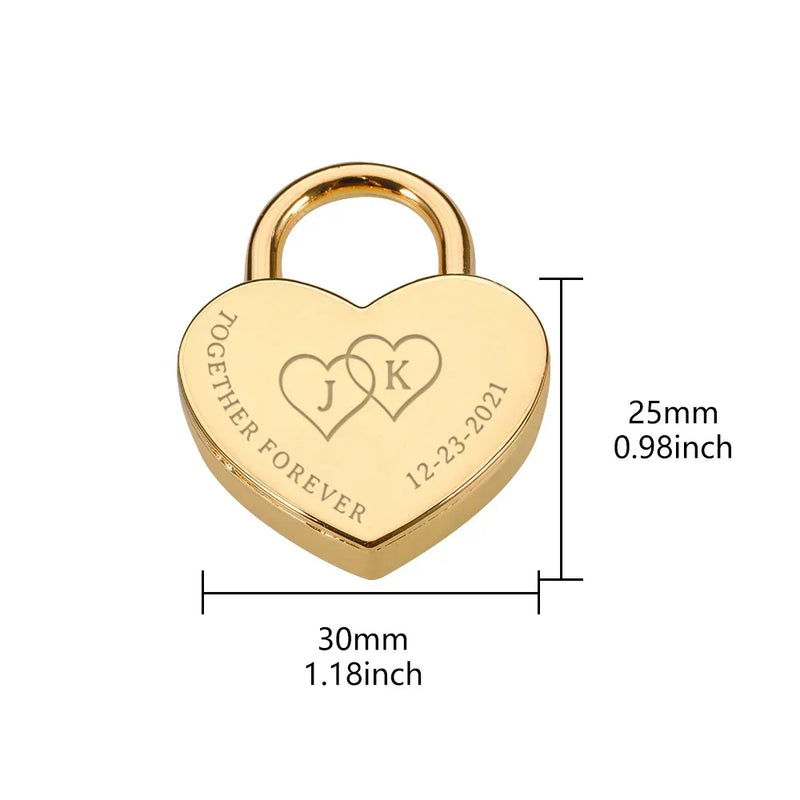 Custom Couple Key and Lock Keychain Fashion Jewelry (+ Select From 4 Colors)