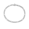 Stainless Steel Figaro Bracelet Unisex (Silver & Gold)