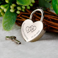 Custom Couple Key and Lock Keychain Fashion Jewelry (+ Select From 4 Colors)