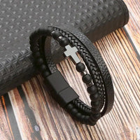 Hand-Woven Multi-Layer Men's Leather Bracelet (Select 31 Unique Fashions)