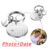 Custom Stainless Steel Photo & Calendar Engraved Keyring (+ Select From 4 Colors)